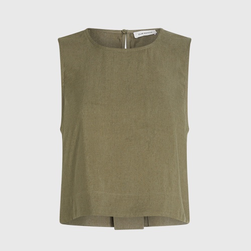 클럽모나코 Linen Cropped Shell