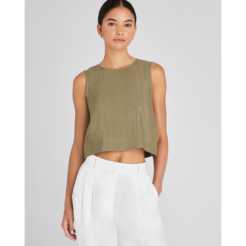 클럽모나코 Linen Cropped Shell