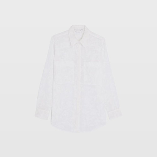 클럽모나코 Sheer Floral Button-Down Shirt