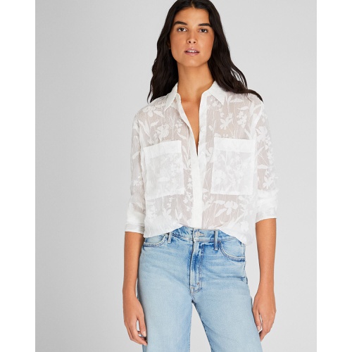 클럽모나코 Sheer Floral Button-Down Shirt