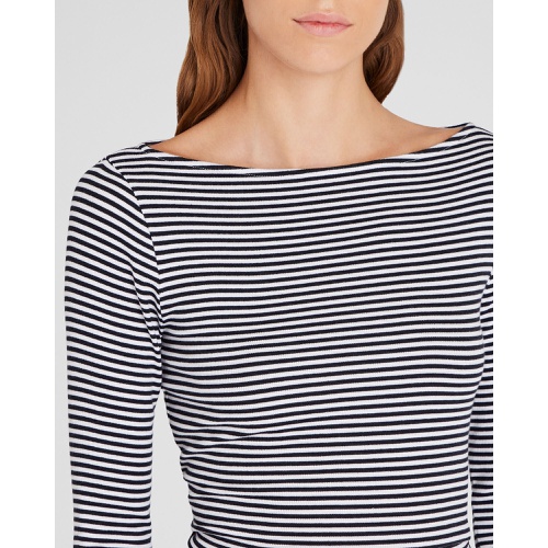 클럽모나코 Bowee Striped Boatneck Tee