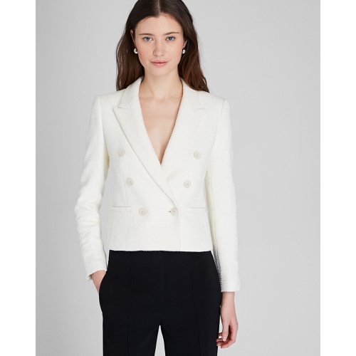 클럽모나코 Textured Cropped Double Breasted Blazer