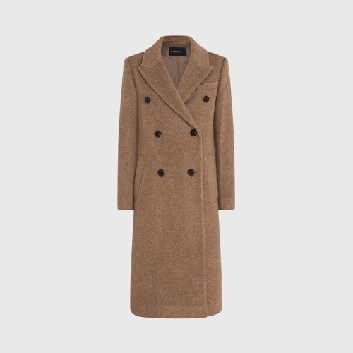 클럽모나코 Peak Lapel Double-Breasted Coat