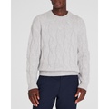 Wide Cable Cashmere Crewneck