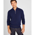 Cable Tipped Quarter-Zip Sweater