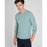 Wool Blend Houndstooth Crewneck