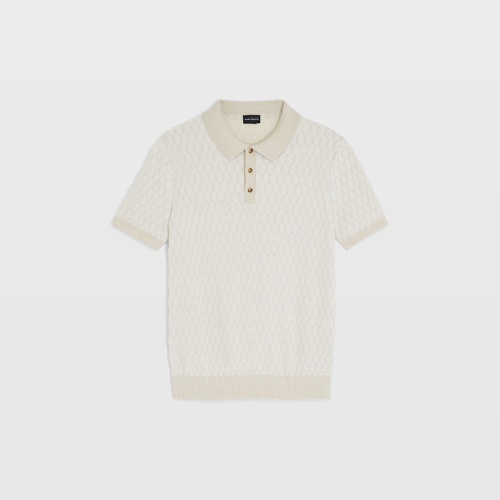 클럽모나코 Plaited Diamond Short Sleeve Polo