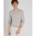 Linen Blend Long-Sleeve Crewneck