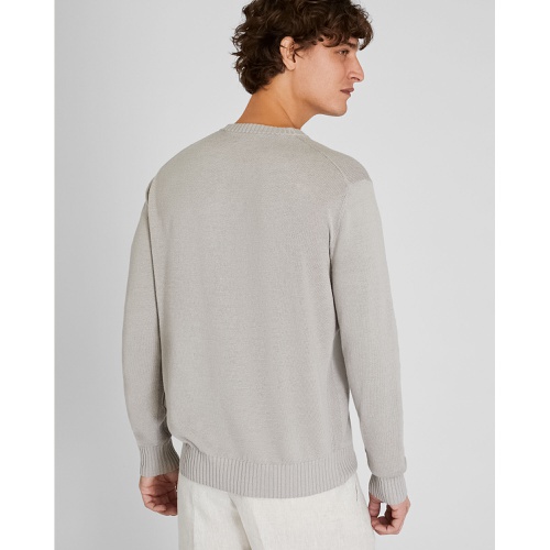 클럽모나코 Linen Blend Long-Sleeve Crewneck