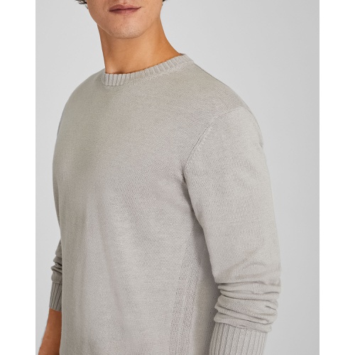 클럽모나코 Linen Blend Long-Sleeve Crewneck