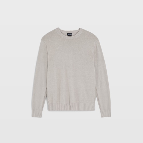 클럽모나코 Linen Blend Long-Sleeve Crewneck