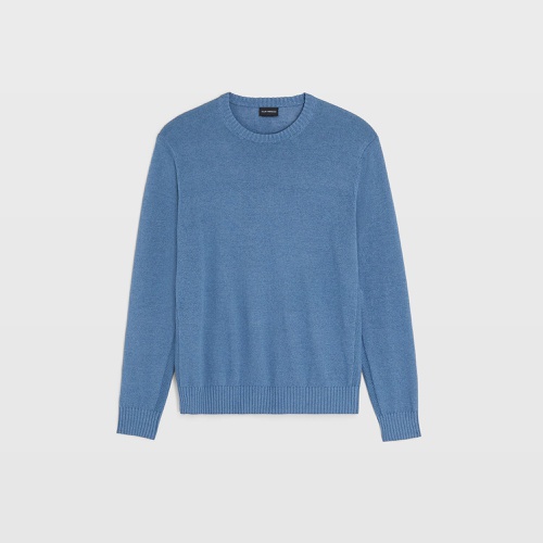 클럽모나코 Linen Blend Long-Sleeve Crewneck