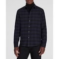 Tonal Plaid Lightweight Flannel Shirt