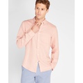 Long-Sleeve Solid Linen Shirt