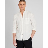 Long-Sleeve Stripe Linen Shirt