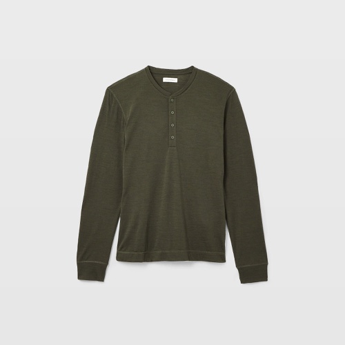 클럽모나코 Refined Wool Long Sleeve Henley