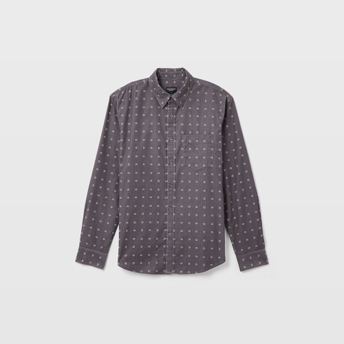 클럽모나코 Printed Long-Sleeve Corduroy Shirt