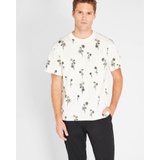 Short Sleeve Linear Floral Print Tee