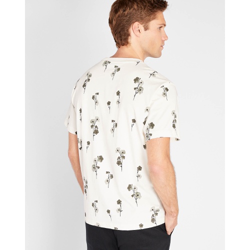 클럽모나코 Short Sleeve Linear Floral Print Tee