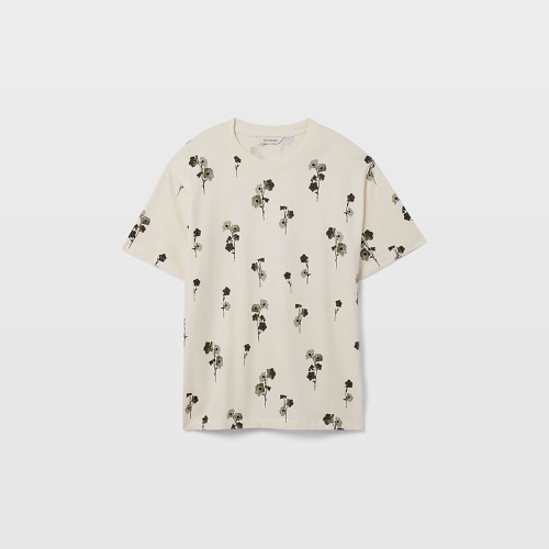 클럽모나코 Short Sleeve Linear Floral Print Tee