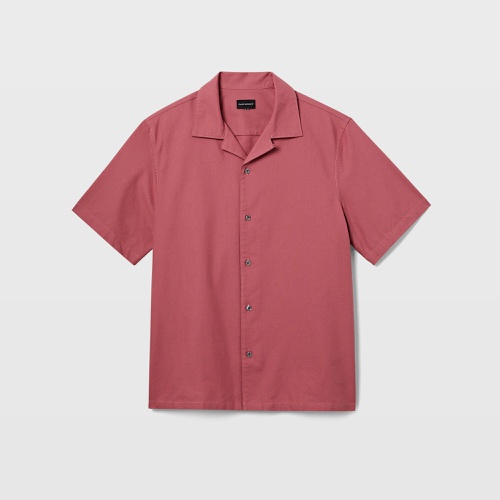 클럽모나코 Short Sleeve Camp Collar Oxford Shirt