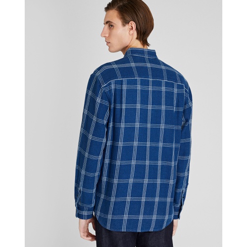 클럽모나코 Long-Sleeve Relaxed Indigo Twill Shirt Jacket