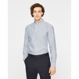 Long-Sleeve Banker Stripe Poplin Shirt