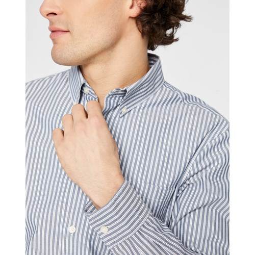 클럽모나코 Long-Sleeve Banker Stripe Poplin Shirt