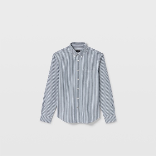 클럽모나코 Long-Sleeve Banker Stripe Poplin Shirt