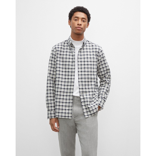 클럽모나코 Long-Sleeve Plaid Oxford Shirt