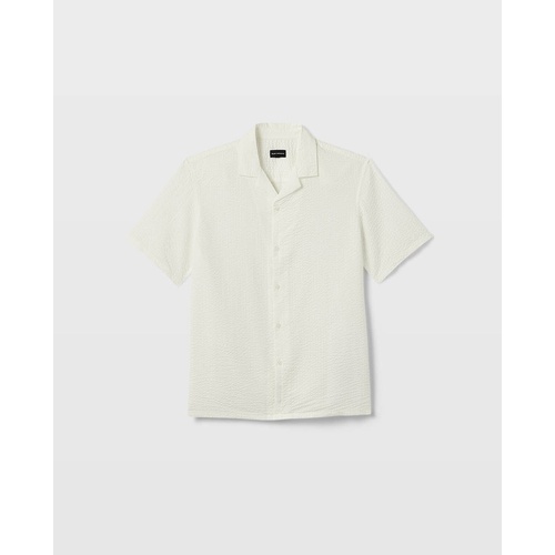 클럽모나코 Short Sleeve Camp Collar Seersucker Shirt