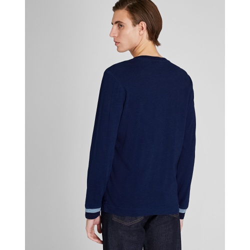 클럽모나코 Long-Sleeve Indigo Henley