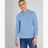 Long-Sleeve Indigo Henley