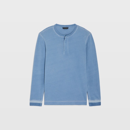 클럽모나코 Long-Sleeve Indigo Henley