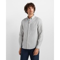 Slim Jaspe Linen-Cotton Shirt