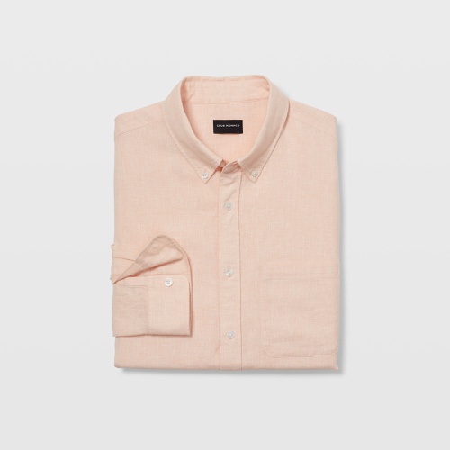 클럽모나코 Slim Jaspe Linen-Cotton Shirt