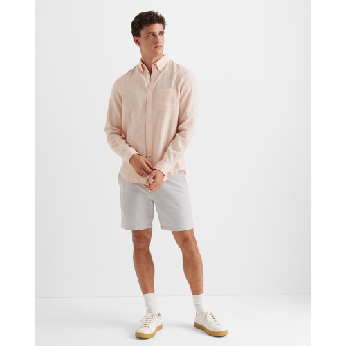 클럽모나코 Slim Jaspe Linen-Cotton Shirt