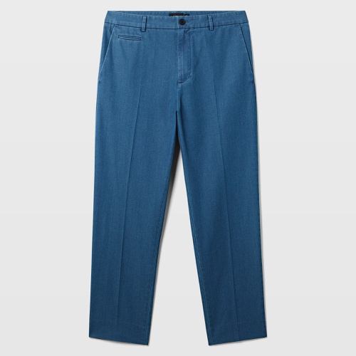 클럽모나코 Light Indigo Chambray Tapered Dress Trousers