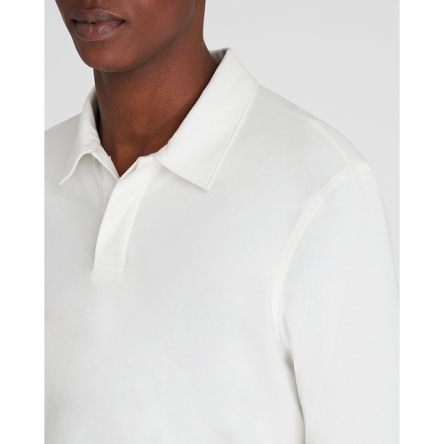 클럽모나코 Long-Sleeve Brushed Cotton Polo