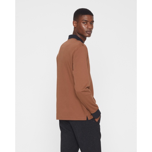 클럽모나코 Refined Long-Sleeve Polo