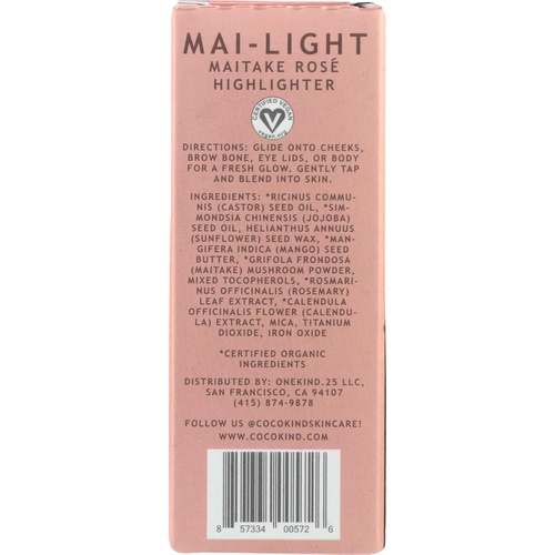  COCOKIND Mai-Light Mitake Rose Highlighter, 0.56 OZ