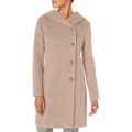 Cole Haan Womens Alpaca Blend Dropped Shoulder Coat