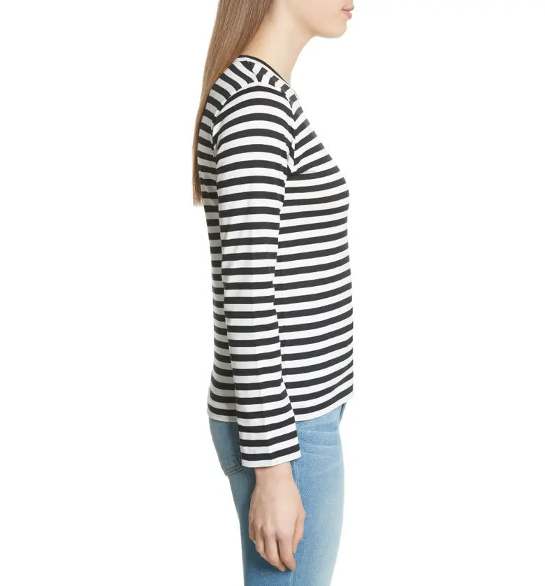 꼼데가르송 Comme des Garcons PLAY Cotton Tee_BLACK/ WHITE