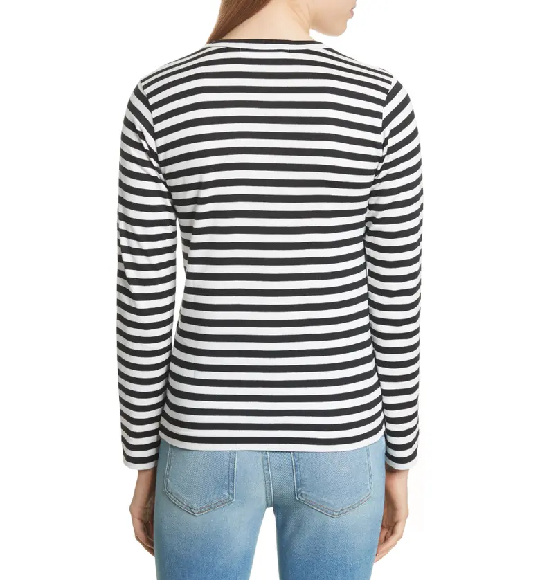 꼼데가르송 Comme des Garcons PLAY Cotton Tee_BLACK/ WHITE