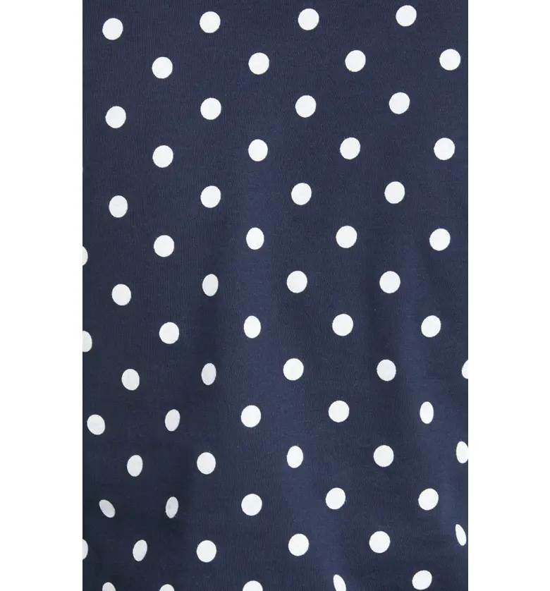 꼼데가르송 Comme des Garcons PLAY Polka Dot Cotton T-Shirt_NAVY/ WHITE