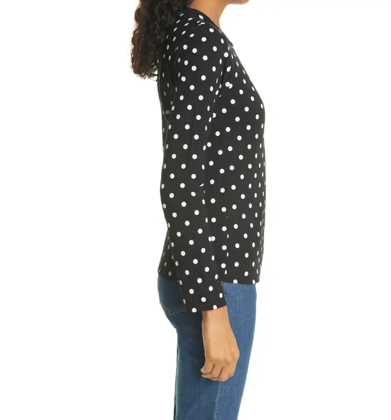 꼼데가르송 Comme des Garcons PLAY Polka Dot Cotton T-Shirt_BLACK