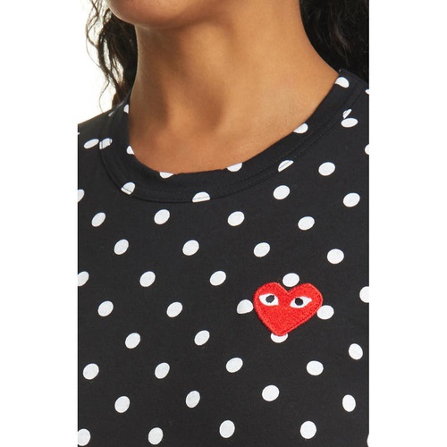 꼼데가르송 Comme des Garcons PLAY Polka Dot Cotton T-Shirt_BLACK