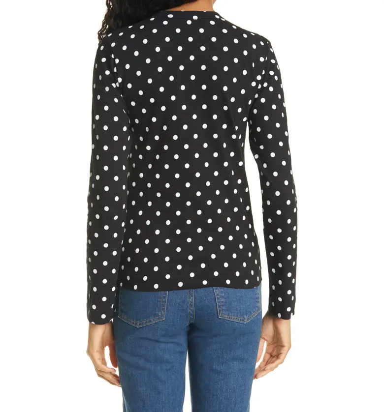 꼼데가르송 Comme des Garcons PLAY Polka Dot Cotton T-Shirt_BLACK