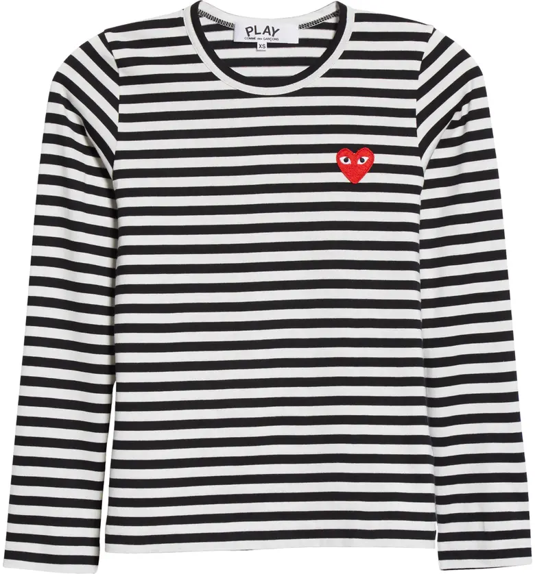 꼼데가르송 Comme des Garcons PLAY Cotton T-Shirt_BLACK
