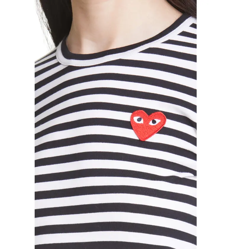 꼼데가르송 Comme des Garcons PLAY Cotton T-Shirt_BLACK